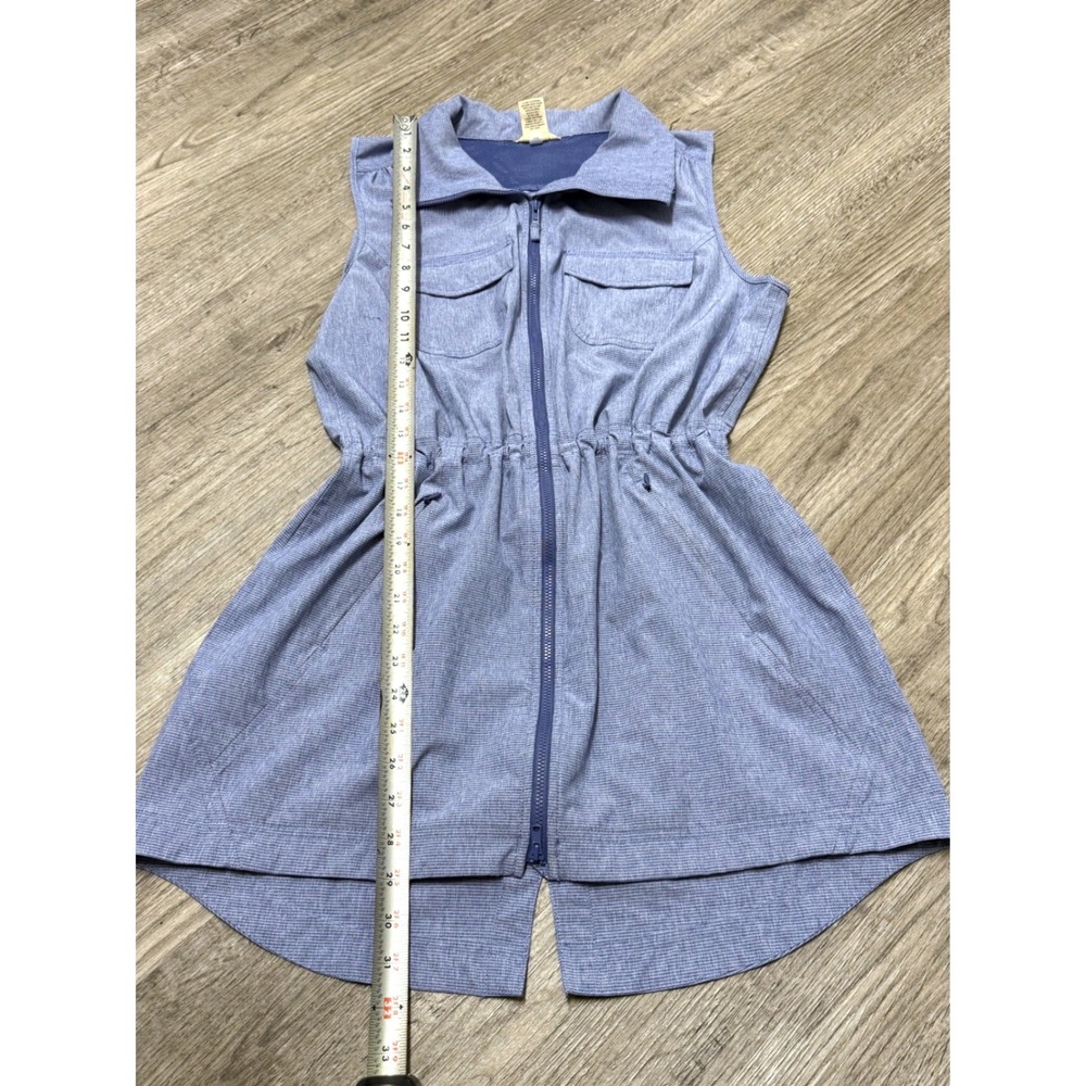 Duluth Trading Co Sol Survivor Tunic Vest Blue Stripe Full Zip Utility Size S - Picture 5 of 8